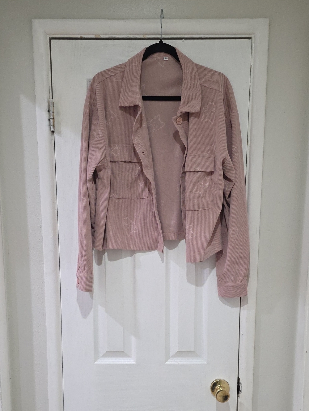 Amazon Women's Light Pink Corduroy Utility Jacket